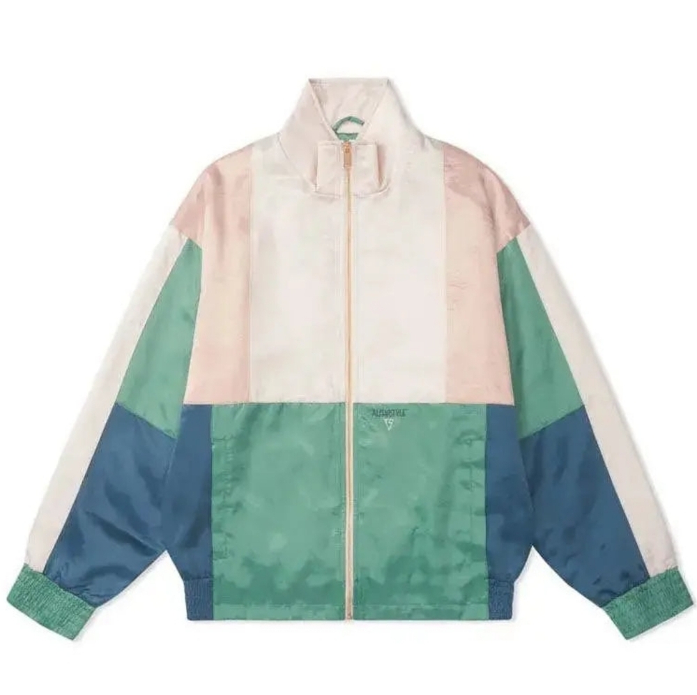 AlphaStyle Mancos Satin Track Jacket Mens Size Medium Full Zip